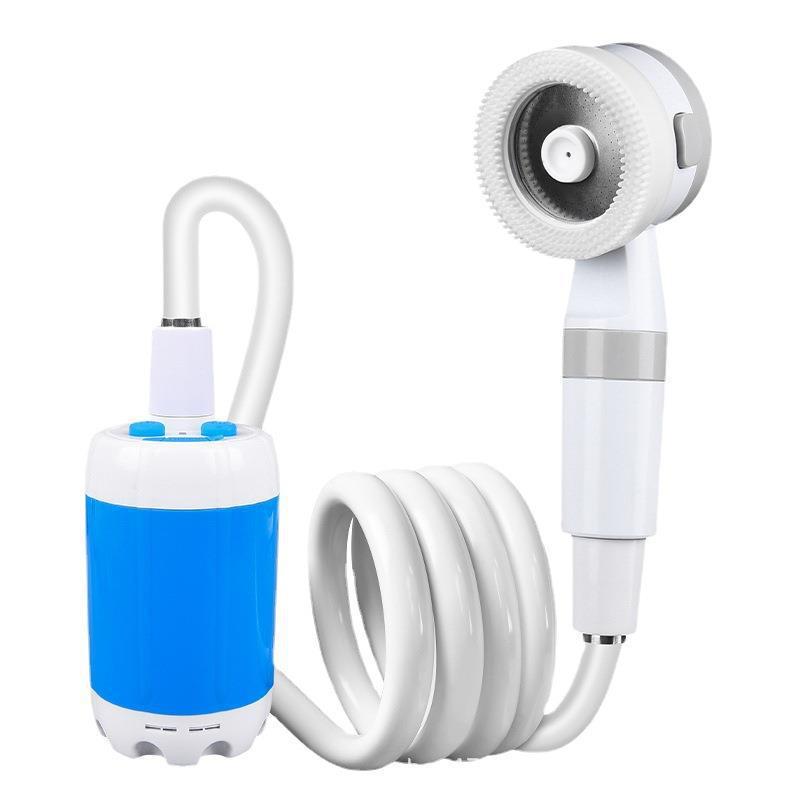 Portabel campingdusch med vattenpump