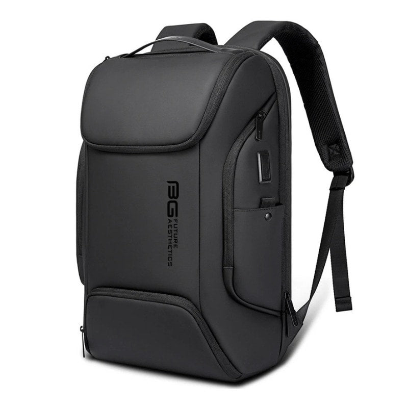 Premium reseryggsäck med laptopfack och USB-port Svart