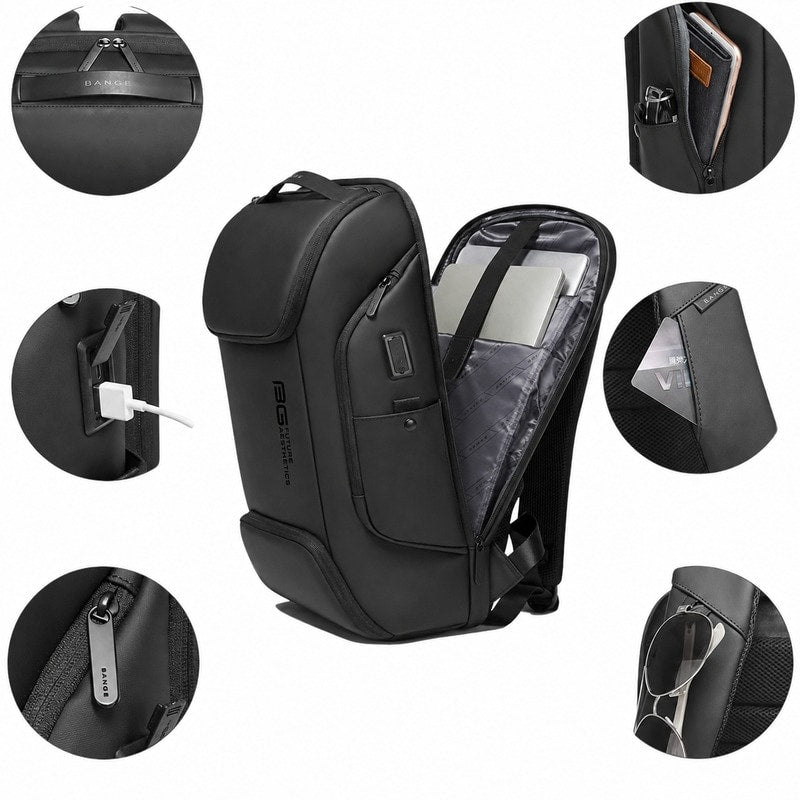 Premium reseryggsäck med laptopfack och USB-port