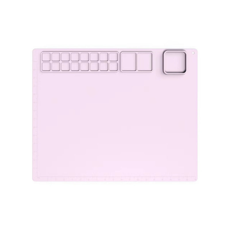 Pysselmatta i silikon med färgkoppar Rosa