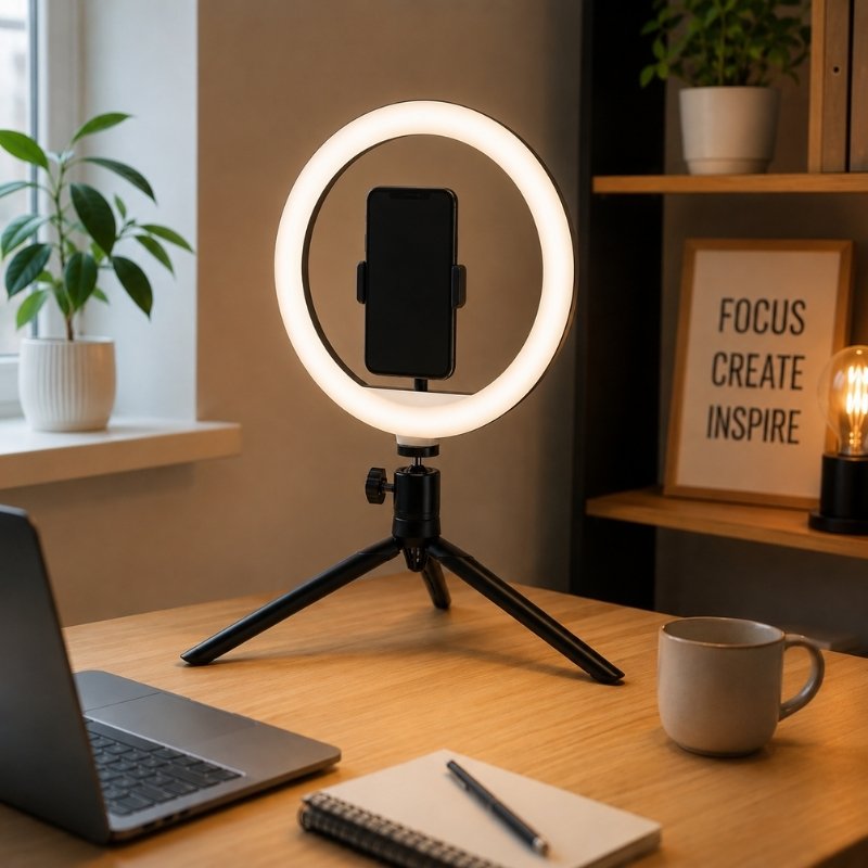 Ringlight med stativ för mobil