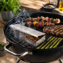 Röklåda i rostfritt stål för grill