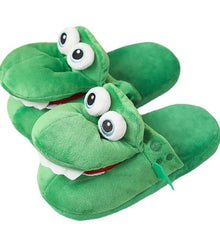 Krokodil tofflor med rolig design