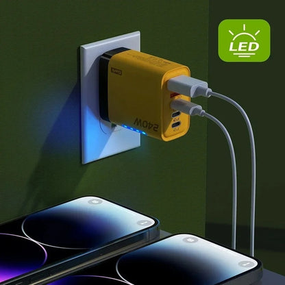 Snabbladdare 240W med USB-C och USB-A