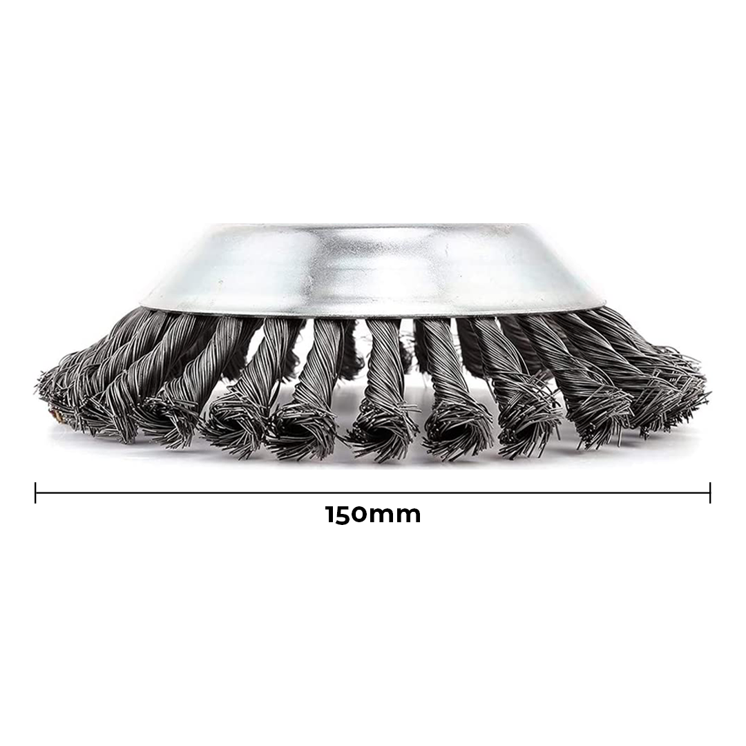 Grov trimmerstålborste 150 eller 200 mm