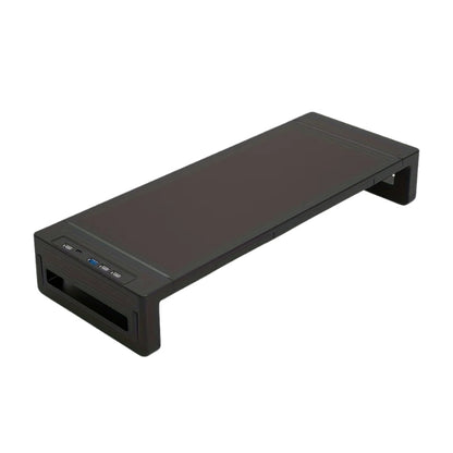 Stilrent skärmställ med USB-portar Svart