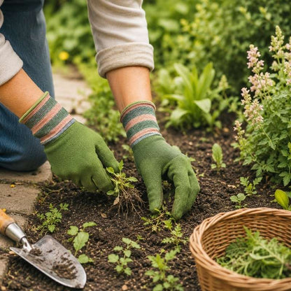 Trädgårdshandskar för plantering och arbete