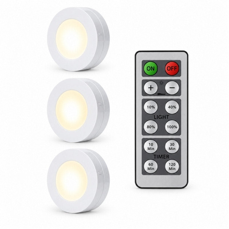 Trådlösa LED-ljuspuckar med fjärrkontroll - bild 1