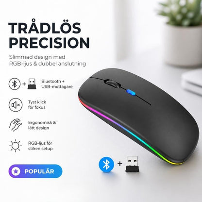 Trådlös datormus med slimmad design