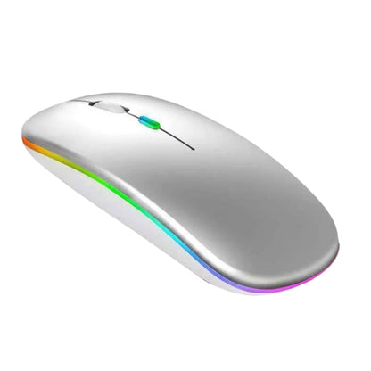 Trådlös datormus med slimmad design Silver LED