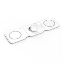 Trådlös laddare 3 i 1 med magnetisk vikbar design Vit
