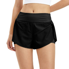 Träningsshorts med inneshorts och mobilficka Svart