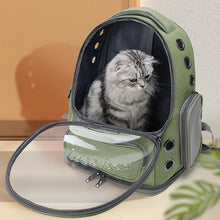 Transport ryggsäck för katt med fönster