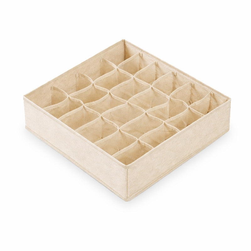 Underklädesförvaring med 24 fack för låda Beige