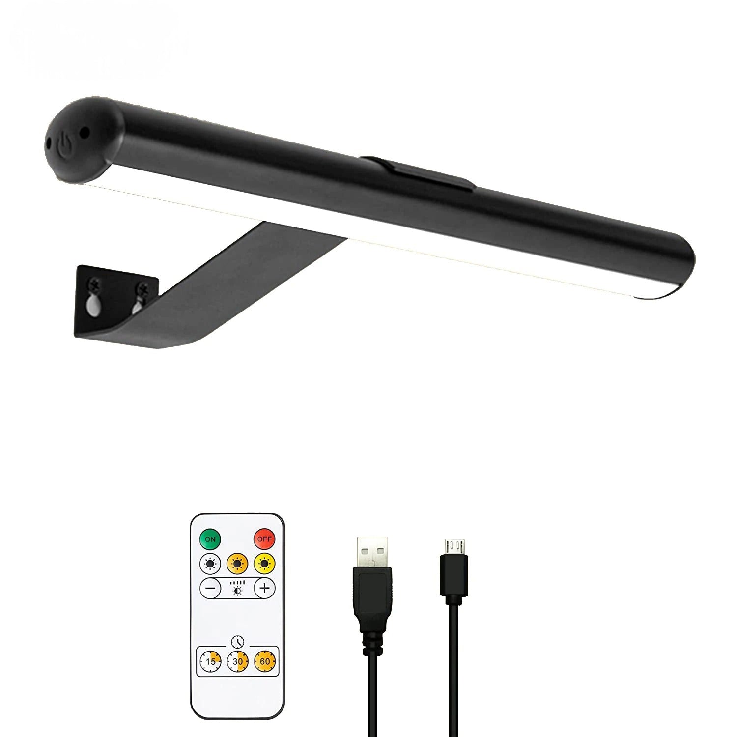 Trådlös vägglampa med dimmer och USB-laddning