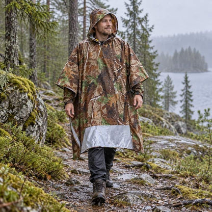 Vattentät regnponcho med huva - bild 2