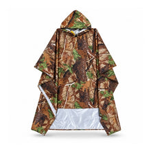 Vattentät regnponcho med huva Brown