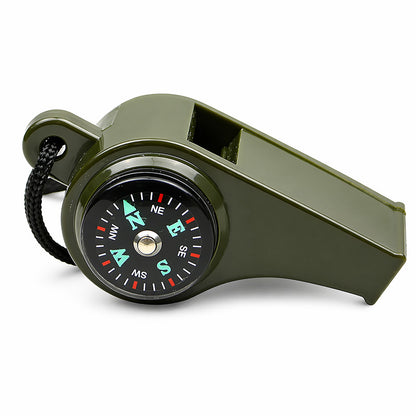 Visselpipa med kompass och termometer