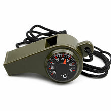 Visselpipa med kompass och termometer