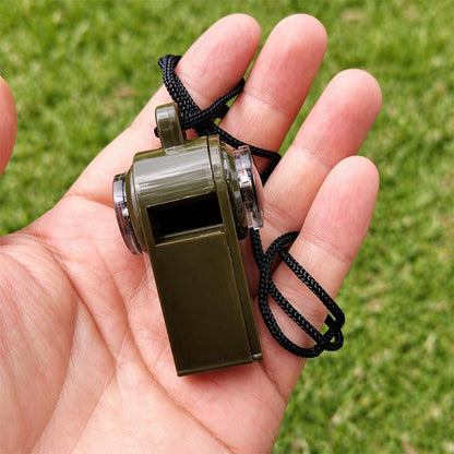 Visselpipa med kompass och termometer