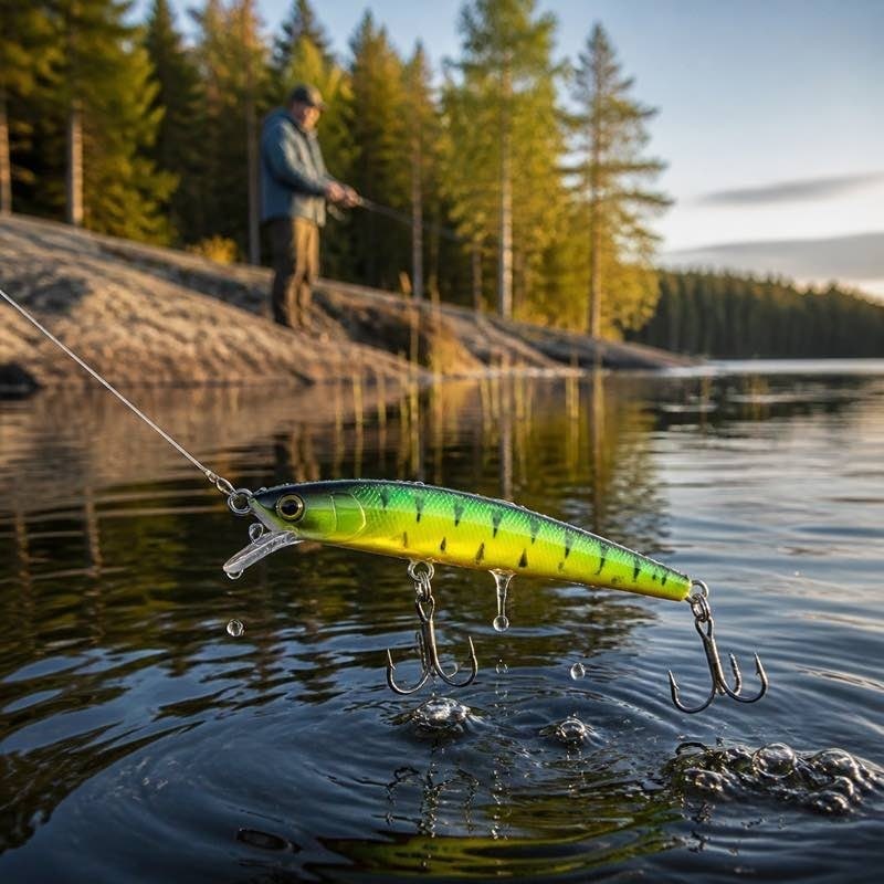 Wobblerset med 43 fiskedrag i flera storlekar