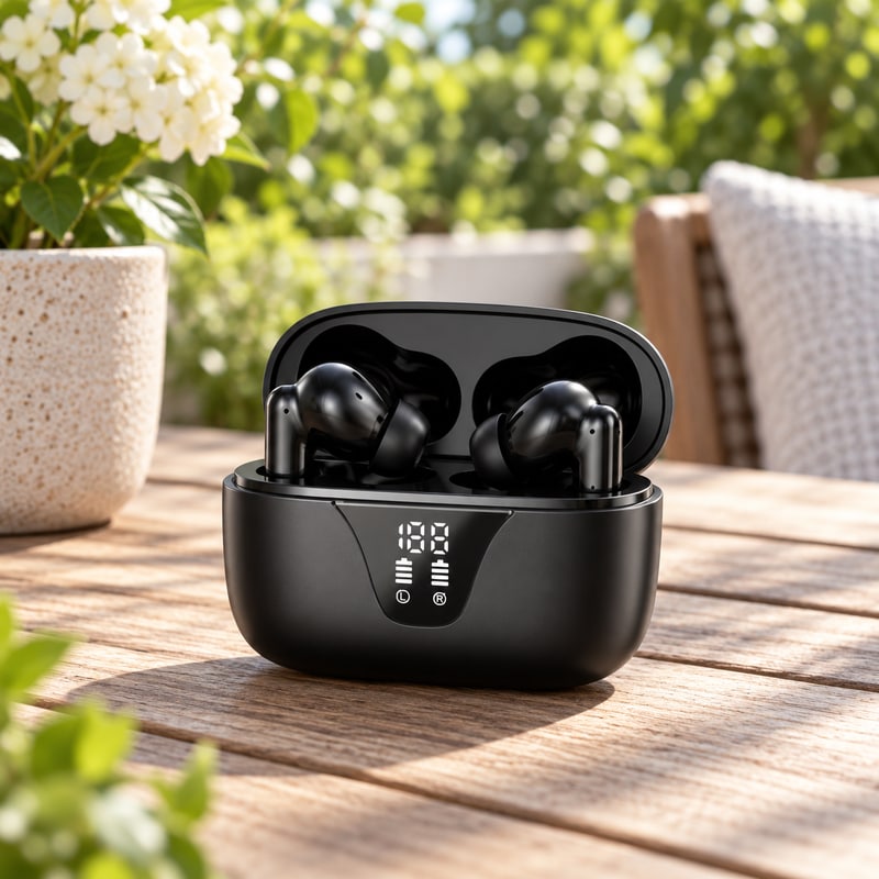 Trådlösa in-ear-hörlurar med laddningsetui