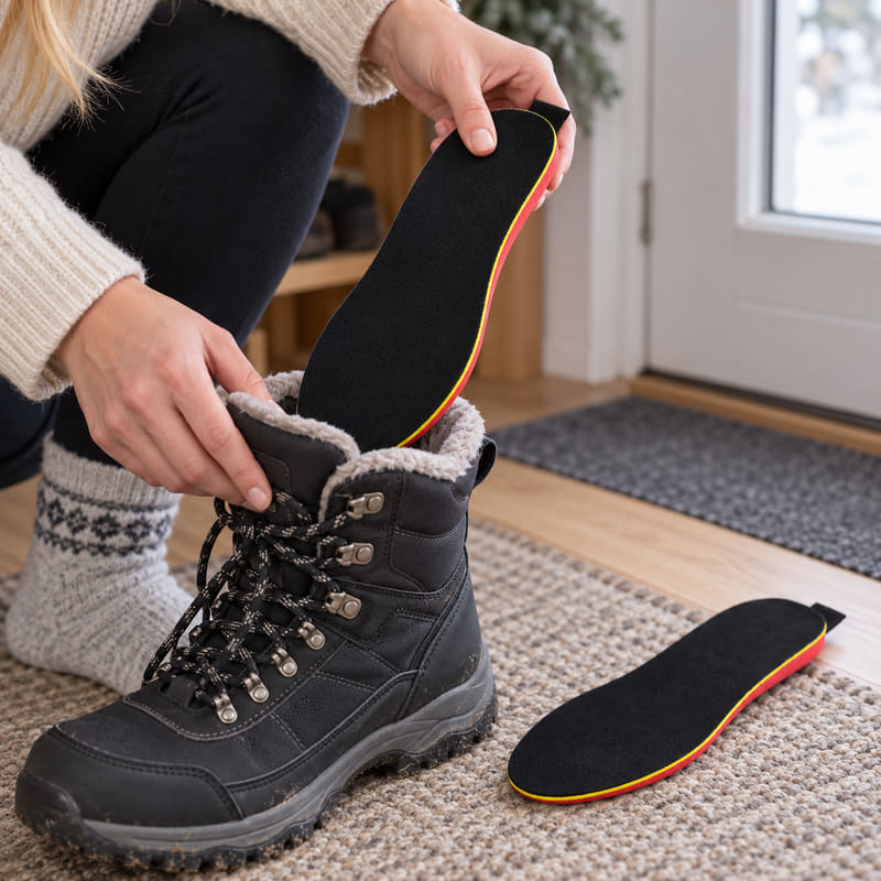 Elektriskt uppvärmda innersulor