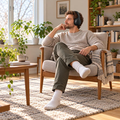 Bluetooth-hörlurar over-ear med vadderad huvudbygel