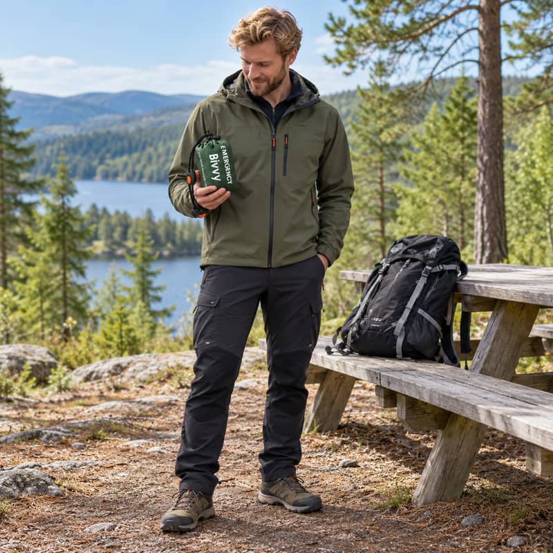 Packad nödbivy i PE-film