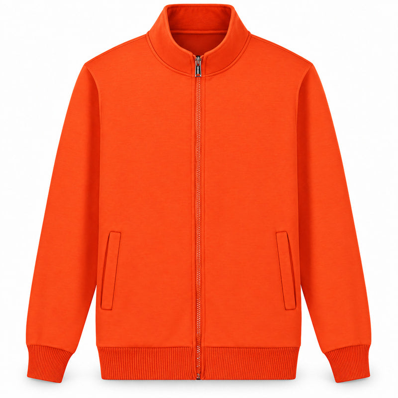 Tröja med dragkedja och ståkrage Orange