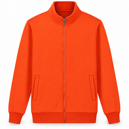 Tröja med dragkedja och ståkrage Orange