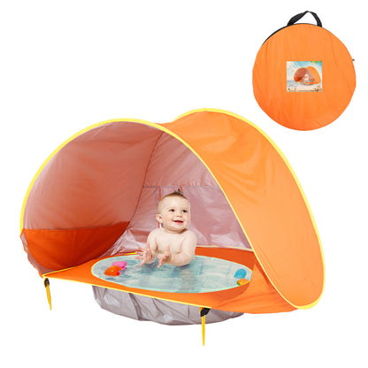 UV-tält med pool för barn Orange