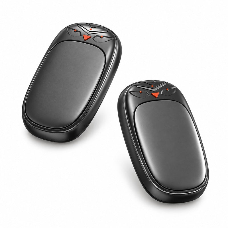Uppladdningsbara magnetiska handvärmare 2-pack Svart