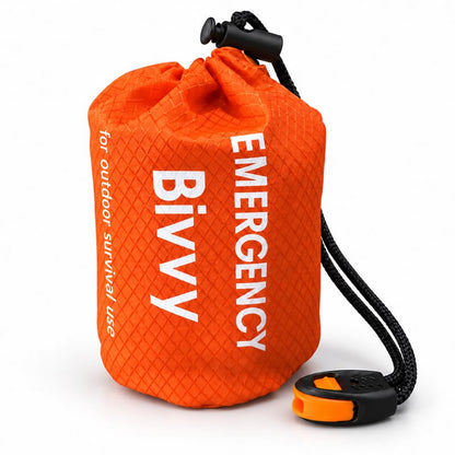 Packad nödbivy i PE-film Orange