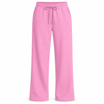 Dambyxor med raka ben och resårmidja Rosa