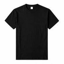 T-shirt i polyester med rund hals Svart