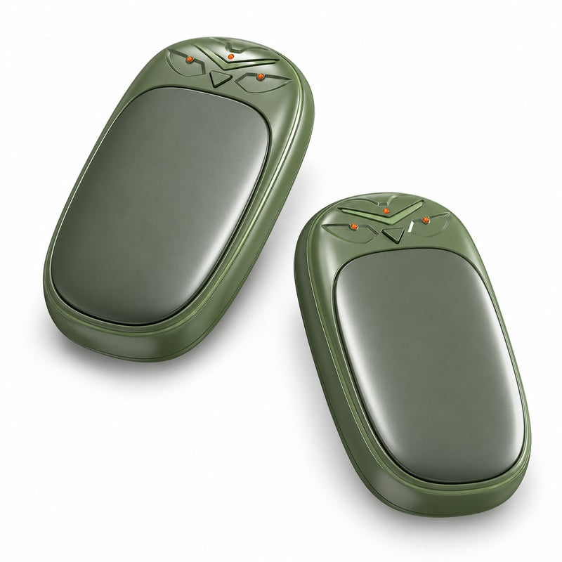 Uppladdningsbara magnetiska handvärmare 2-pack Mörkgrön