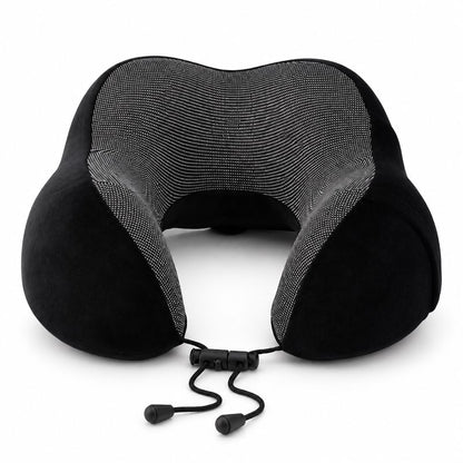 Nackkudde i memory foam med dragsko Svart