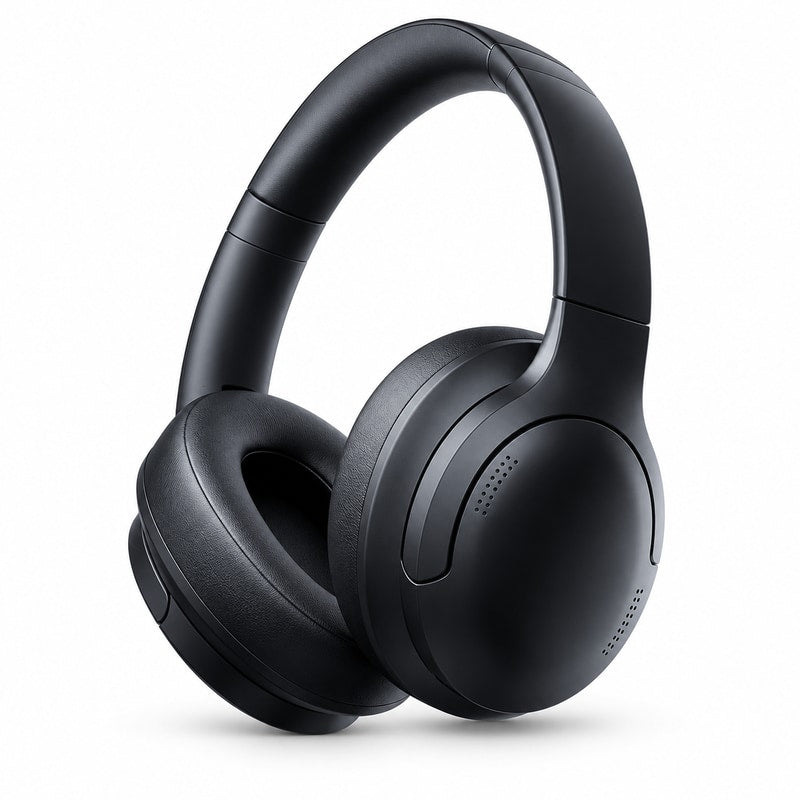 Bluetooth-hörlurar over-ear med vadderad huvudbygel Svart