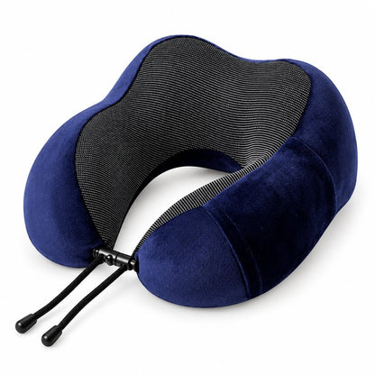 Nackkudde i memory foam med dragsko Marin