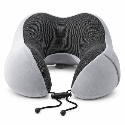 Nackkudde i memory foam med dragsko Ljusgrå